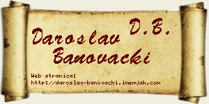 Daroslav Banovački vizit kartica